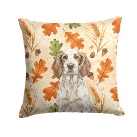 Liver Belton English Setter Heirloom Fall Throw Pillow Decorative Indoor Outdoor Accent Cushion for Couch, Bed or Patio, 18Hx18W