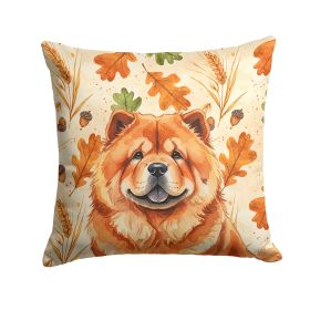 Red Chow Chow Heirloom Fall Throw Pillow Decorative Indoor Outdoor Accent Cushion for Couch, Bed or Patio, 18Hx18W