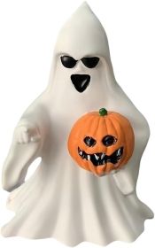 Halloween Ghost Figurine - Spooky Resin Ghost Statue, Funny Cute Ghost Ornaments for Halloween Decorations, Porch and Indoor Home Office Desk Dec (Color: Ghost With Pumpkin)